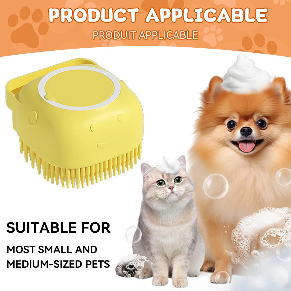 Dog Bathing Brush Pet Massage Brush for Dogs and Cats