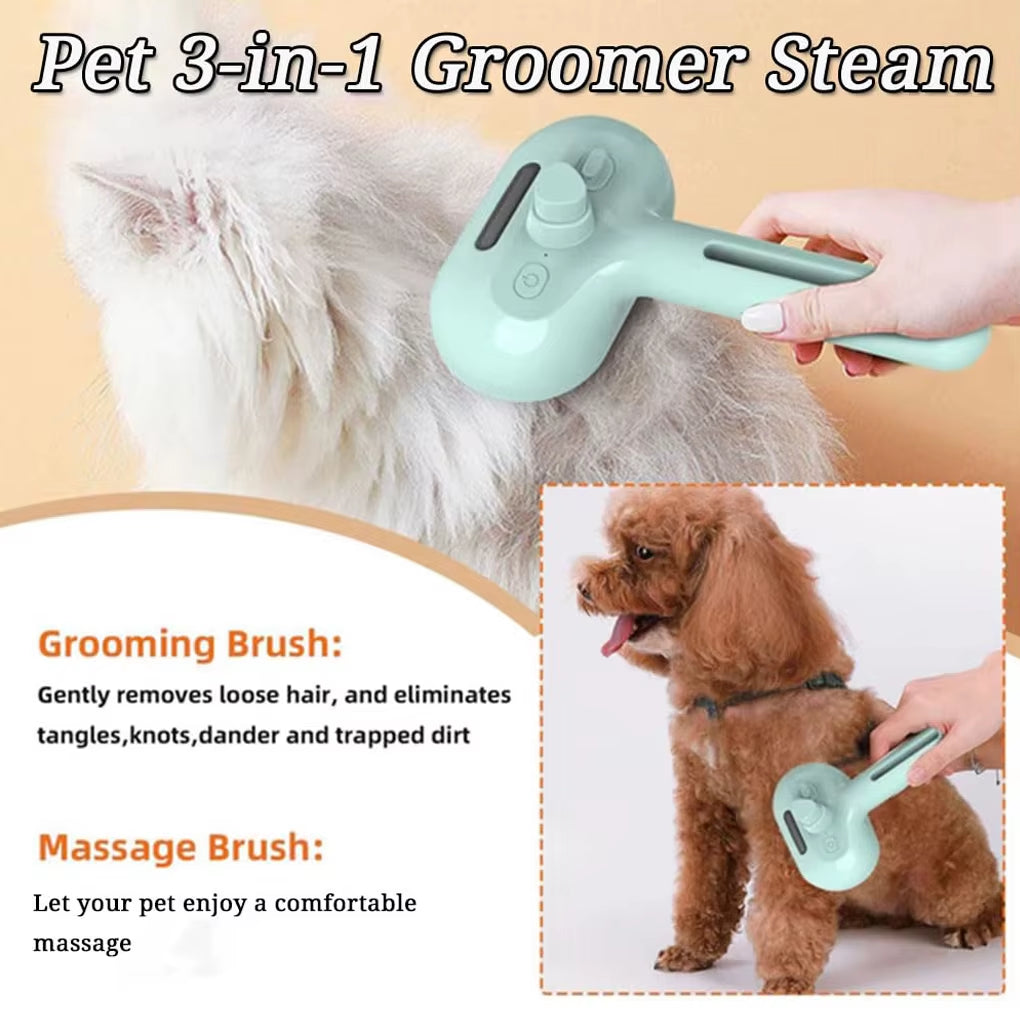 Dog Steam Spray Grooming Brush   