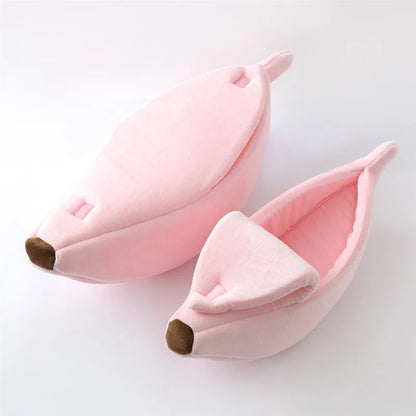 Banana Cat Bed House Cute Funny Cozy Cat Mat Beds Warm Durable Portable Pet Basket Kennel Dog Cushion Cat Supplies Multicolor